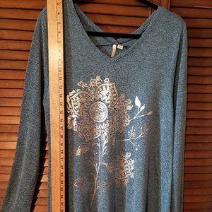 Pretty Blue Asymmetrical Tunic top